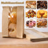 YALOJE 20 9.8 4.7 2 Inches Packaging Pcs Bread Bags with Tin Tie Tab Lock, * * Brown Kraft Paper Bakery Bags