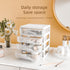White Desk 4 Drawer Organizer - Plastic Small Drawer Storage for Office and Home