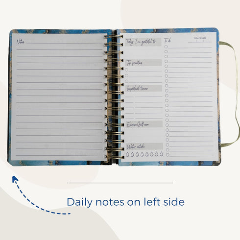 Paper 'n Such Undated Daily Planner, Spiral To Do List Notebook for Daily Tasks and Agendas (6.5x8.5), School or Office
