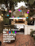 Lemontec 25 Bulbs IP65 8 4 15ft Solar Led Smart String Lights, LED RGBW Color Changing Patio String Light App Control