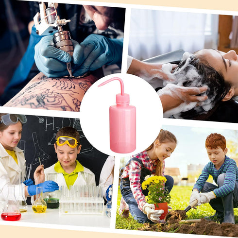 18 Pcs Tattoo Wash Bottle, 250 ml Plastic Squeeze Bottle, Bulk Lash Water Bottle with Narrow Mouth