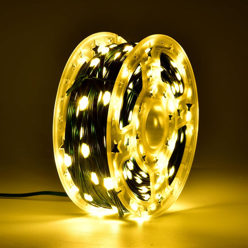 Karlling 8 Decor(200ft,Warm Outdoor LED String Lights,Waterproof Plug-in Decorative Lights with Modes,Timer
