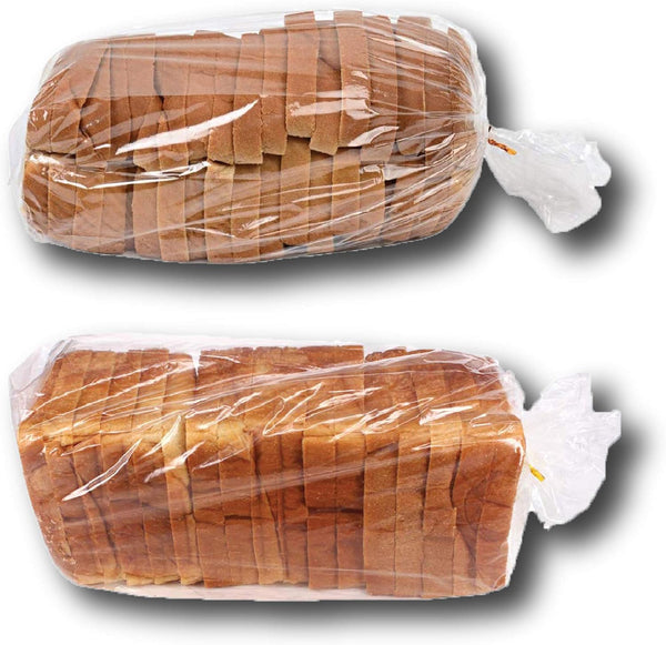 Reusable Bread Bags with Ties, Clear, 200 Bags and 200 Ties, For