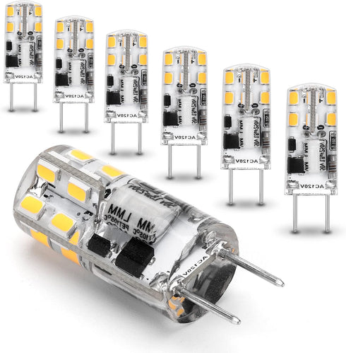 0-100% Dimmable G8 LED Bulbs 3W 4000K Natural White Replace G8 20 Watt 25 Watt Halogen, 6 Pack