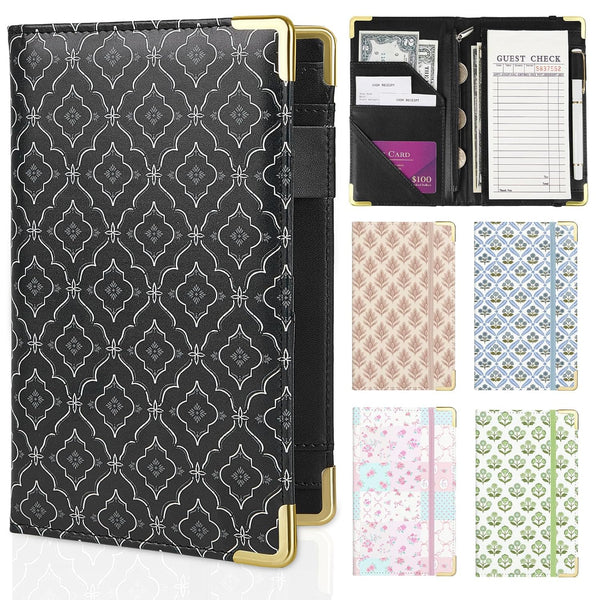 Server Book, Server Books for Waitress with Zipper Pocket, Cute Waitress Book