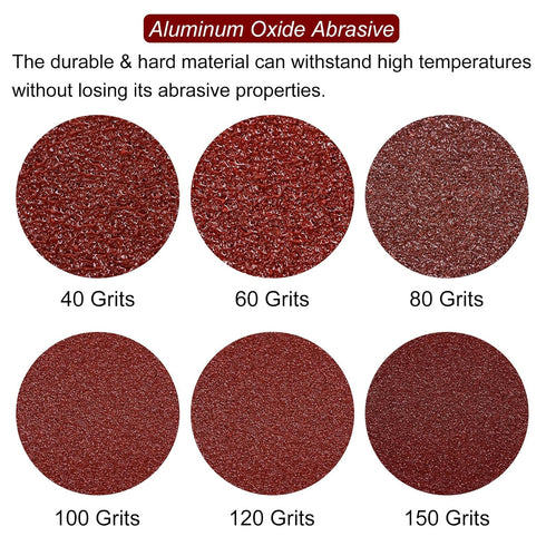 60pcs Triangular Hook & Loop Sandpapers, 40/60/80/100/120/150 Grits Aluminum Oxide Sanding Pads