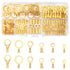 160 Pcs Copper Ring Terminals, M3/M4/M5/M6/M8/M10 Brass Wire Connectors, Crimp Kit for Electrical Terminals