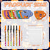 Lincia 72 Pcs Halloween Sticky Note and Ballpoint Pens Set, bulk pumpkin ghost cat weird notepad, Halloween pens,