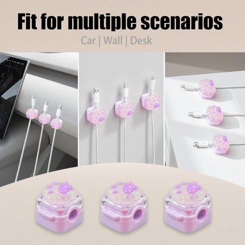 Frayot 9Pack Magnetic Cable Clips for Nightstand, Adhesive Night-Glowing Cord Holder Organizer for Office Home Desk