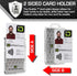 ID Stronghold Duolite RFID Blocking Secure Badge Holder - 2 Card ID Holder, Heavy Duty Hard Plastic, Clear