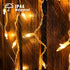 23FT 200 YOUNGAR Icicle Lights Outdoor, Connectable Icicle Christmas Lights,Warm White Plug in Curtain String Lights