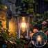 Lanterns,2 Pack Bulbs pearlstar Solar Wall Lights Outdoor Waterproof Solar Wall Sconce Light LED Edison Decorative Wall