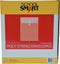 School Smart Top Loading Polypropylene String Envelopes, Letter Size, Pack of 12, Clear