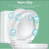 Close16.5'', 2 Auensffer Toilet Seat Round Soft Toilet Lid Slow Close Quiet No Slam, Easy Installation & ReleaseSafe PP