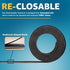 Industrial Strength 1" x 20" Clear Scotch Self Mating Reclosable Fasteners - Stick-On Adhesive for Indoor-Outdoor Use