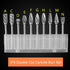 DLtools 10pcs Double Cut Tungsten Carbide Rotary Burr Set for Metal Carving, Drilling, Polishing Bits