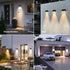 3000K Sign(1Pack, Solar Wall Lights Outdoor Warm White Downlights Waterproof LED Dusk to Dawn Solar Lights for House
