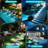 FORTULUX Swimming 8Pack) Solar Ground Lights,Solar Disc Light Outdoor Waterproof,Landscape Lighting Garden Lights