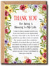 MWS9xDesigns Thank You For Being A Blessing In My Life Card - Cute