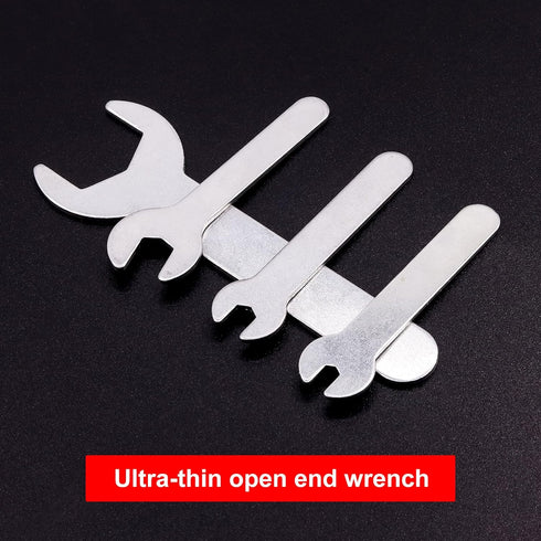 12PCS Single Open Ended Wrench Set, Silver Flat Spanner Combination for Limited Space