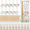 Christian Church Gifts Bulk Bible Verse Bamboo Pens, Floral Keychain, Inspirational Bookmark for Women