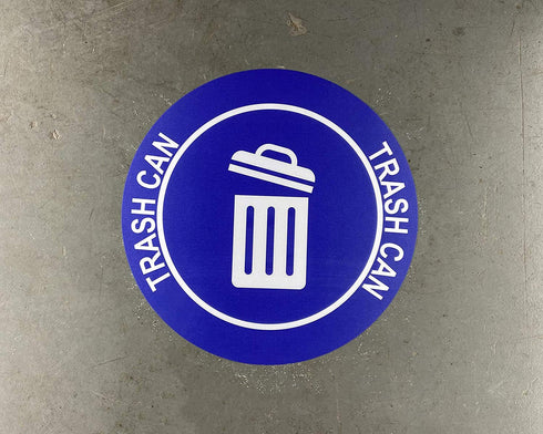 5S Communication (22", "Trash Can" Durable Laminated Vinyl Floor Sign- Sign by Graphical Warehouse- Safety and Security
