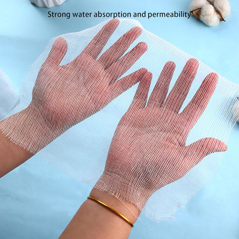 100pcs Gauze Face Mask, Precut Gauze Mask with Strong Water Absorption, Disposable DIY Face Mask Sheets for Salon