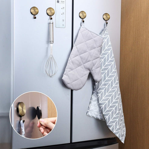 Jetec 6 Pcs Magnet Hooks, Magnetic Wreath Hanger for Fridge, Metal Door, Glass Door, Home Kitchen Decoration