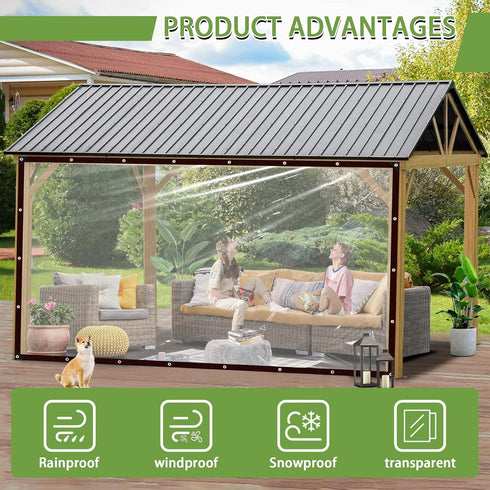 Grommets 6x12 Clear Tarp Waterproof with ft,Heavy Duty Clear Plastic Tarp Cover,Clear Vinyl Tarp
