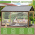 Grommets 6x12 Clear Tarp Waterproof with ft,Heavy Duty Clear Plastic Tarp Cover,Clear Vinyl Tarp