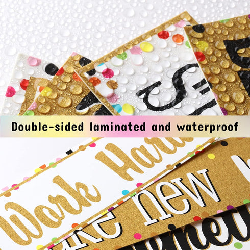Tenare 22 Pieces Motivational Gallery Bulletin Board Decorations - Positive Sayings Bulletin Board Borders for Classroom