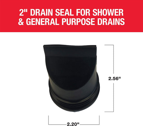 Oatey 43745 Seal for 2 Inch Shower and Floor Drain, Black