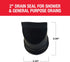 Oatey 43745 Seal for 2 Inch Shower and Floor Drain, Black