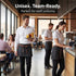 3 Toyvian Durable Denim Waist Apron with Pockets Unisex, Short Half Server Apron for Waiter Waitress, Bar, Cafe