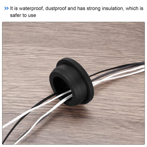 MECCANIXITY 2Pcs Snap Rubber Grommet Plug Mount, Dia 34.6mm ID 28.5mm Seal for Electrical Box Cable Pipe