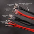 Twidec 20Pcs Female Spade Crimp Terminal Kit, 4.8mm & 6.3mm, Red + Black Insulating Sleeve Quick Splice
