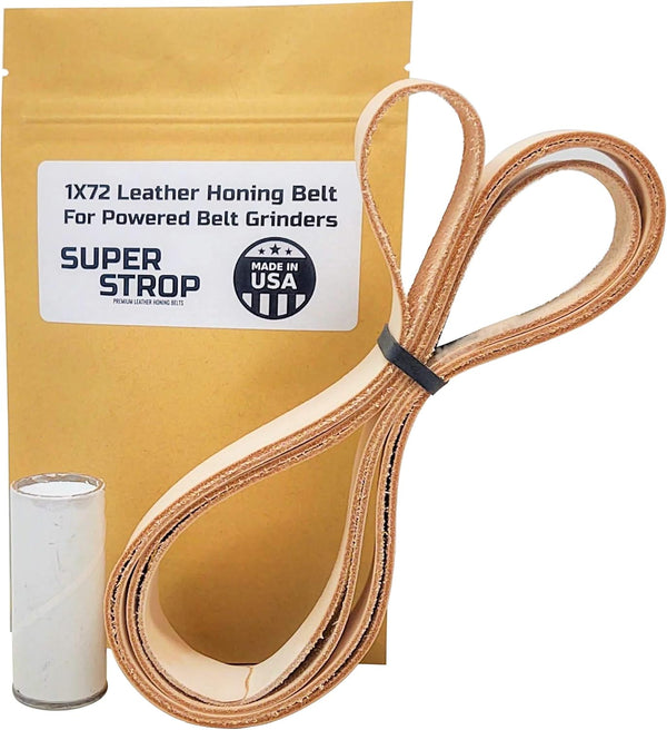 1X72 in. Leather Honing Strop Belts, 1 inch Width for 2X72 Belt Grinders