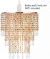 8.7 inches, 3 Waneway Acrylic Chandelier Shade, Ceiling Light Shade Beaded Pendant Lampshade with Crystal Beads