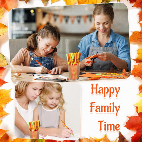 Harloon 48 Pcs Thanksgiving Pens, Bulk Fall Themed Ballpoint Pens, Autumn Maple Leaf Pumpkin Design for Party Favors