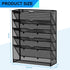 Wall Mounted File Organizer - 6 Tier Hanging Document Holder for Office Home, Black