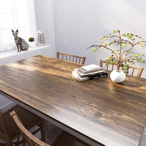 YENHOME Brown Wood Look Contact Paper, Peel and Stick Faux Dark Wood for Cabinets, Countertops, Walls, 17.7"X200"