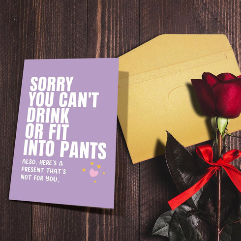 Nchigedy Funny Baby Shower Card, New Baby Congratulations Cards for Her, Sarcastic Greeting Cards for Mother To Be