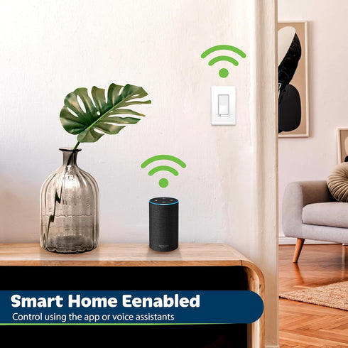 3-Way, TGWF15S, TOPGREENER Smart Wi-Fi Switch, Control Lighting from Anywhere, in-Wall, Single Pole or No Hub Required