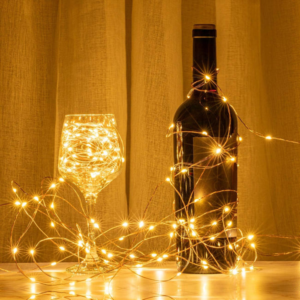 AWQ 200 LED 66 FT Copper Wire String Lights 8 Modes USB Powered with Remote Control for Decoration