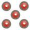 5 Pack Coarse Crimped Wire Wheel Brush for Angle Grinder - 4 Inch, 5/8 Inch-11 Arbor, Light Duty Conditioning