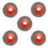 5 Pack Coarse Crimped Wire Wheel Brush for Angle Grinder - 4 Inch, 5/8 Inch-11 Arbor, Light Duty Conditioning