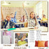 Bulletin Board Fabric 48'' x 107'' Class Fabric Everyone is Welcome Background Decor for Classroom, Rustic Wood
