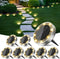 Peasur Solar Ground Lights Outdoor, 8 Pack Flat Solar Powered Disc Lights,