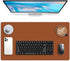 glodentai Leather Desk pad Protector, Office Mat, Large Mouse Mat, Non-Slip PU Leather