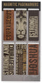 Christian Art Gifts Magnetic Scripture Bookmark/Pagemarker Set for Men: Strong & Courageous